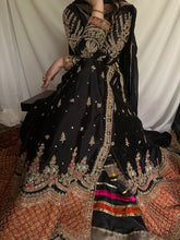 Black & Rust Heavily Embroidered Angrahkan
