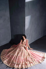 Pink Bridal Walima Dress