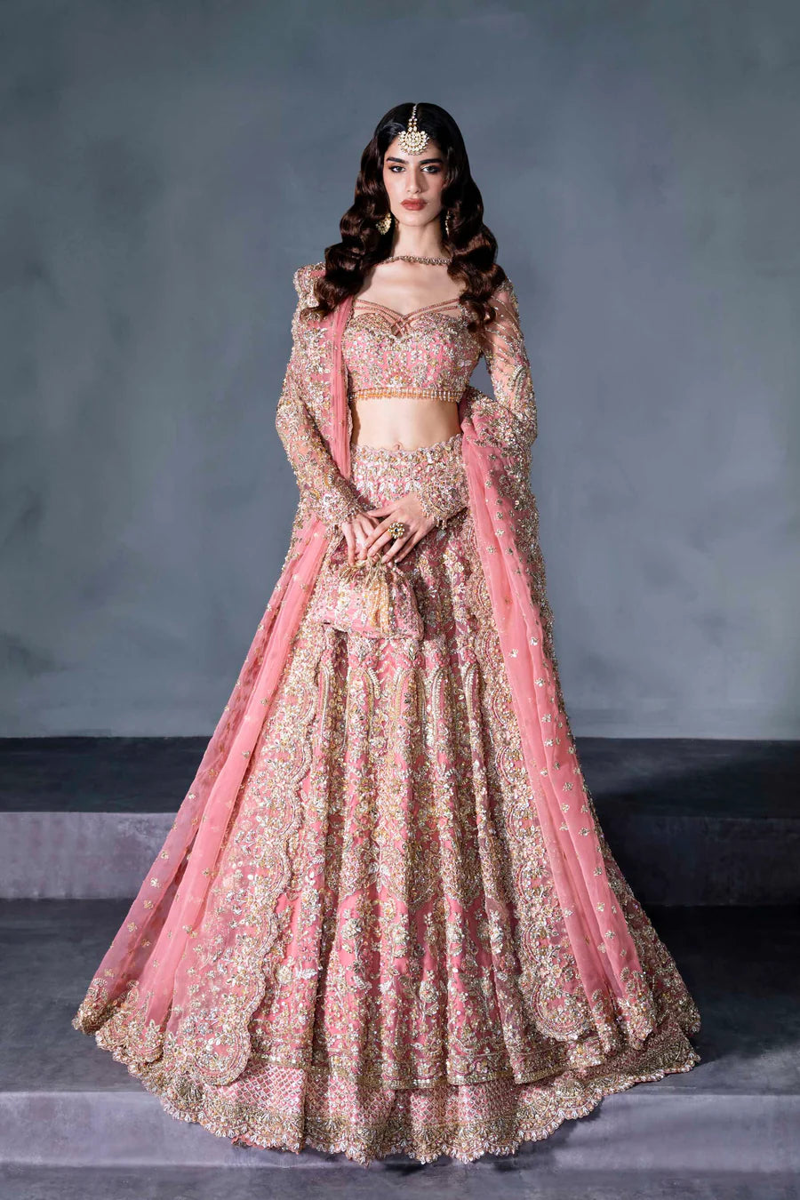 Pink Bridal Walima Dress