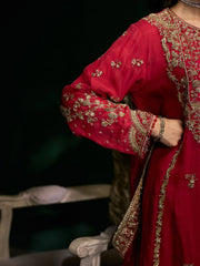 Regal Crimson Red  Anarkali Suit