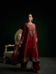 Regal Crimson Red  Anarkali Suit